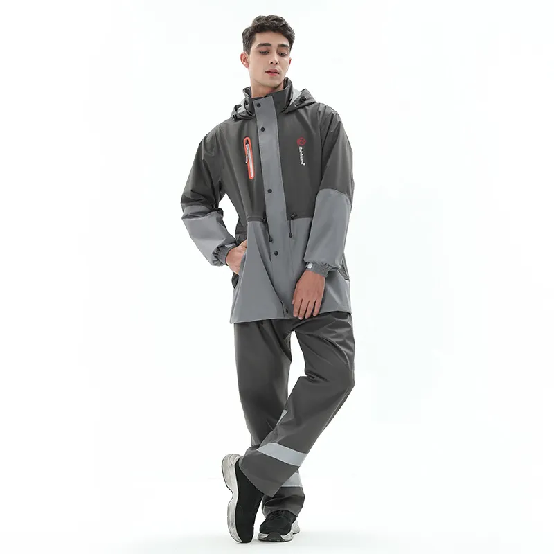 RAINFREEM Polyester Two Piece Raincoat Set-5