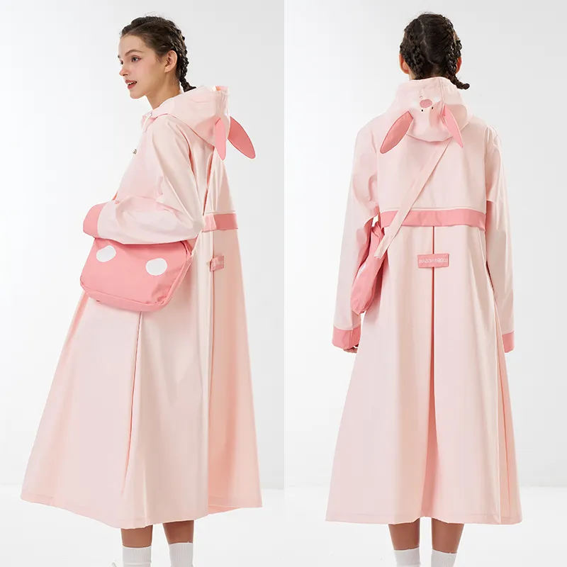 RAINFREEM Long Cute Style Raincoat-2