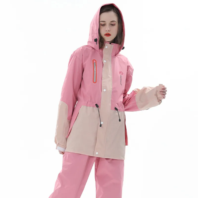 RAINFREEM Polyester Two Piece Raincoat Set-11