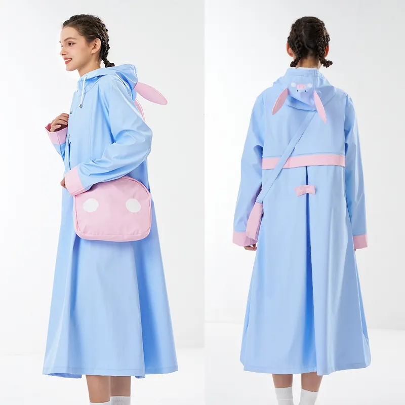 RAINFREEM Long Cute Style Raincoat-9