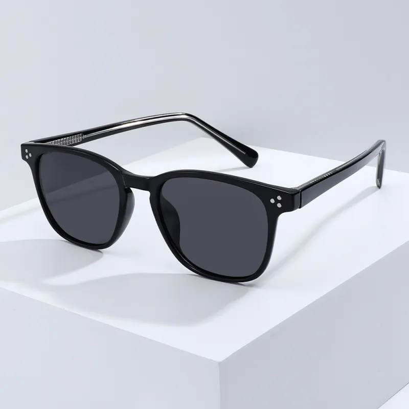 JEKA TR/Memory Plastic Round Sunglasses Unisex-1