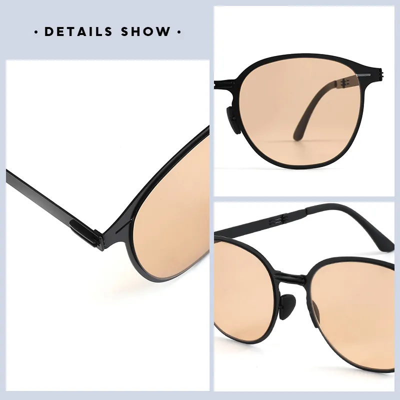 JEKA Metal Oval Sunglasses Unisex-3