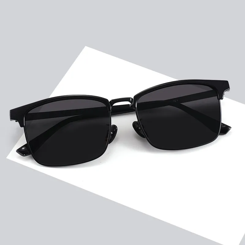 JEKA Metal TR/Memory Plastic Square Sunglasses Men's-2