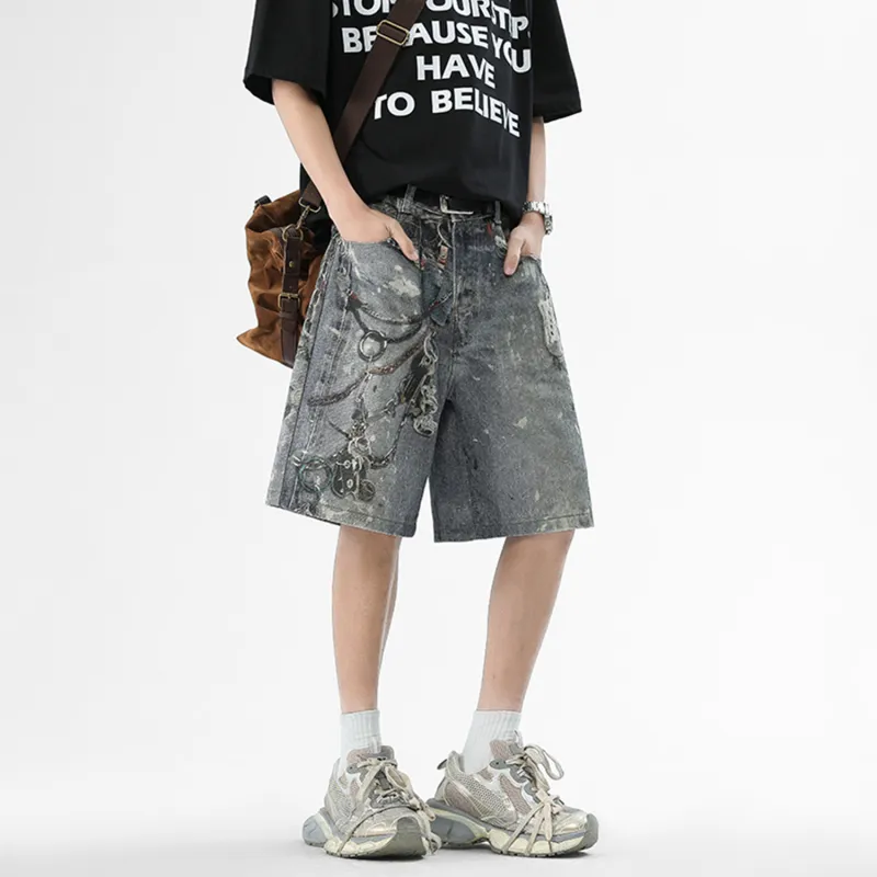 Dme Denim Shorts Unisex Light Blue-6