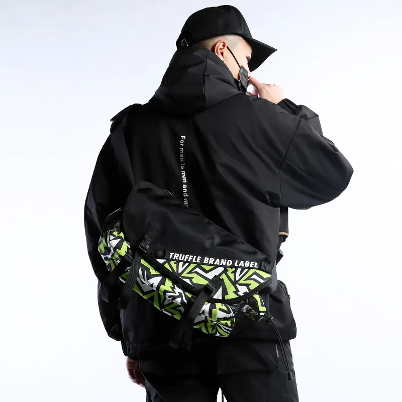 TRUFFLE Fabric Shoulder Bag, Crossbody Bag, Messenger Bag Men's Multicolor-7
