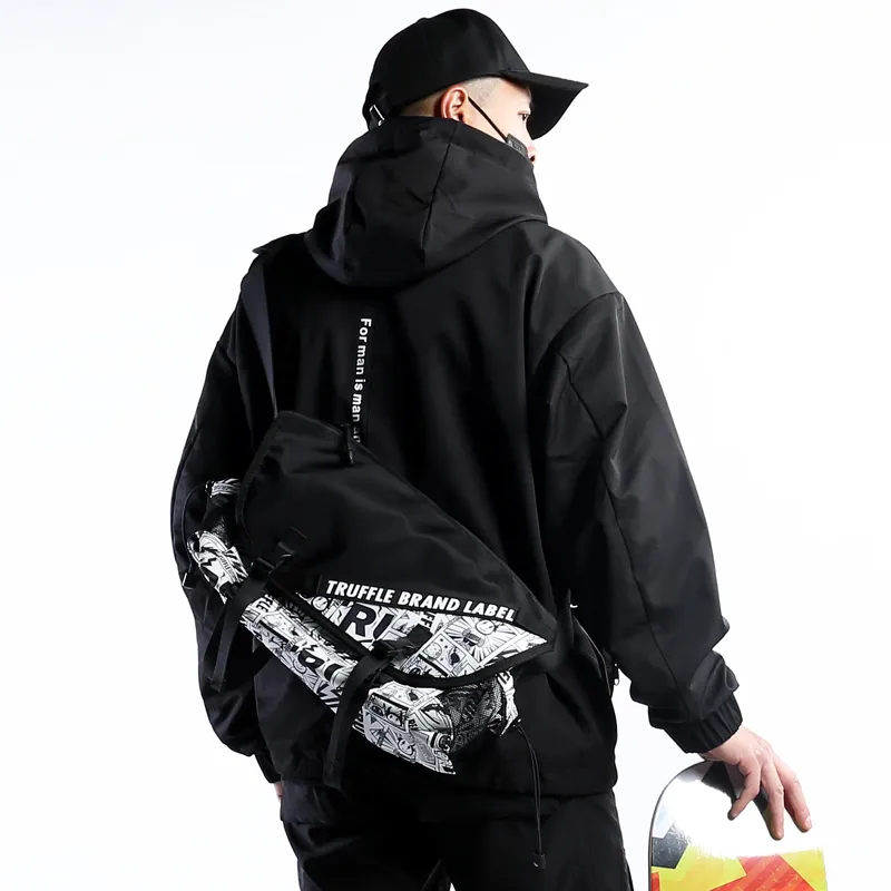 TRUFFLE Fabric Shoulder Bag, Crossbody Bag, Messenger Bag Men's Multicolor-1