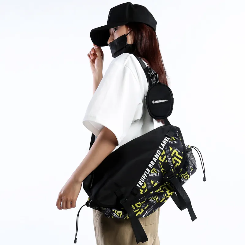 TRUFFLE Fabric Shoulder Bag, Crossbody Bag, Messenger Bag Men's Multicolor-5