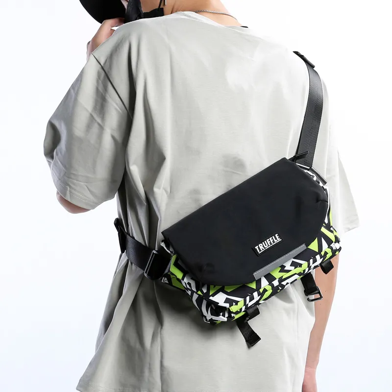TRUFFLE Fabric Shoulder Bag, Crossbody Bag Unisex Multicolor-5