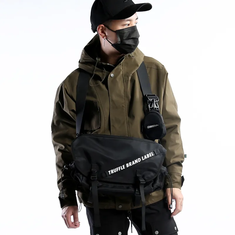 TRUFFLE Fabric Shoulder Bag, Crossbody Bag, Messenger Bag Men's Multicolor-12