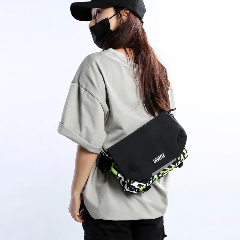 TRUFFLE Fabric Shoulder Bag, Crossbody Bag Unisex Multicolor-6