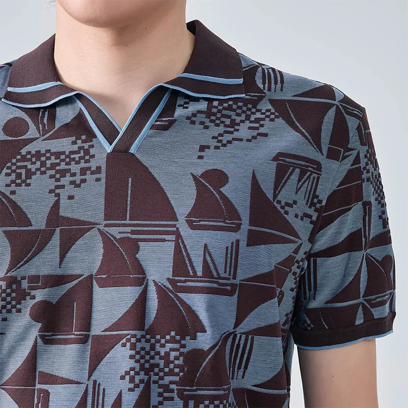 LIU·JO UOMO Short Sleeved T Shirts Men's Blue Black-5