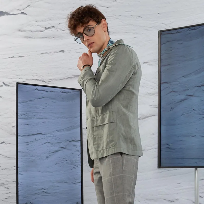 LIU·JO UOMO Business Suit Men's Aqua Green-4