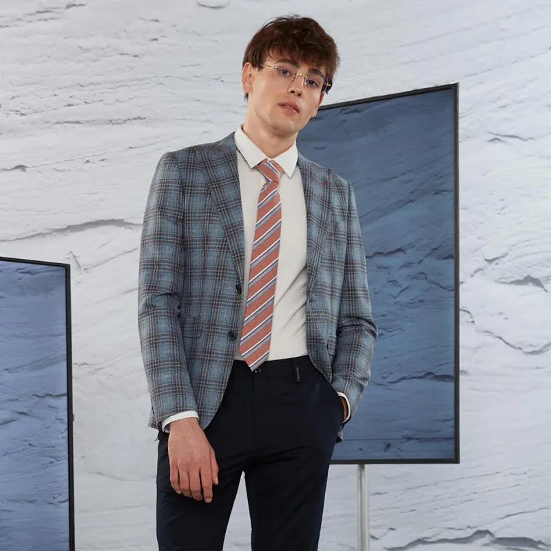 LIU·JO UOMO Business Suit Men's Blue Plaid-2