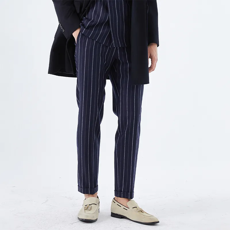 LIU·JO UOMO Suit Trouser Men's Navy Blue Stripes-2