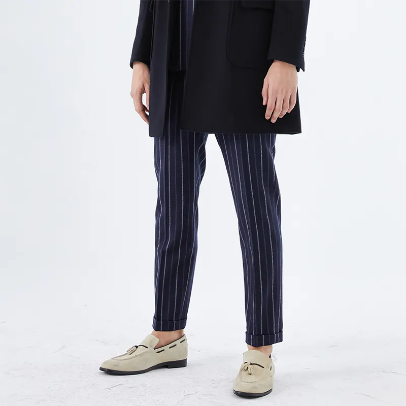 LIU·JO UOMO Suit Trouser Men's Navy Blue Stripes-4