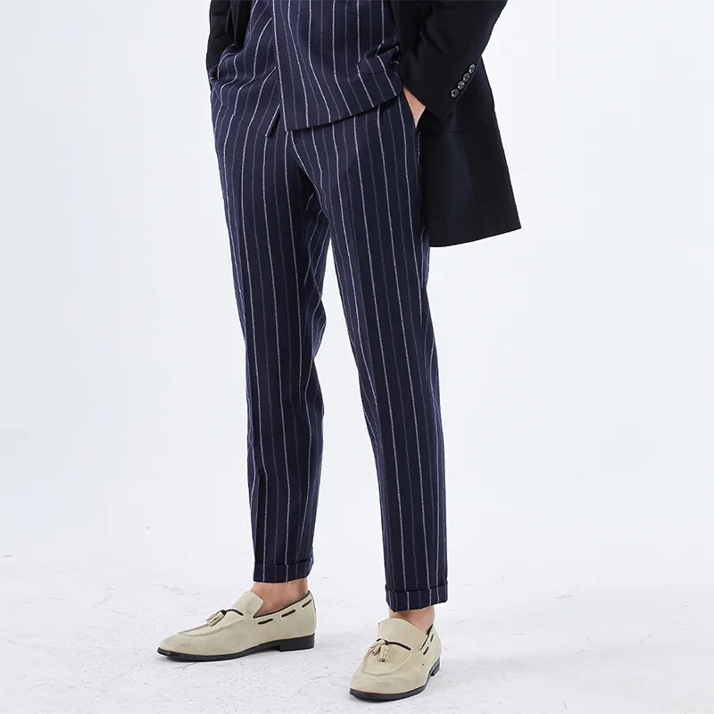 LIU·JO UOMO Suit Trouser Men's Navy Blue Stripes-3