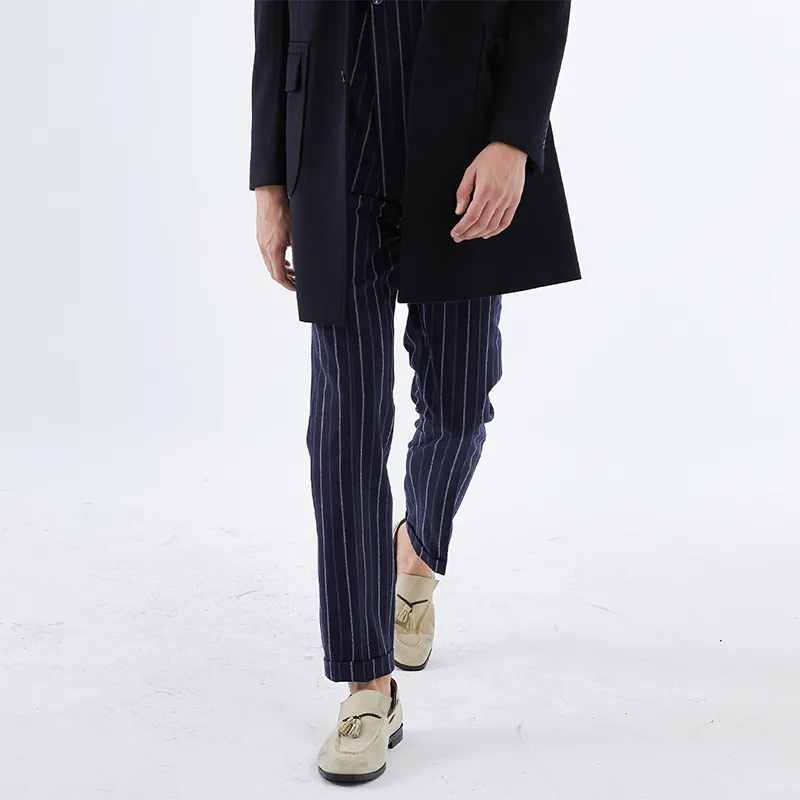 LIU·JO UOMO Suit Trouser Men's Navy Blue Stripes-5