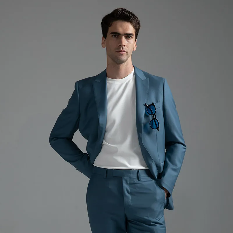 LIU·JO UOMO Business Suit Men's Light Blue-5