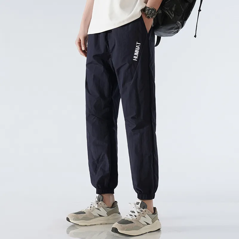 HUMNAT Summer Knitted Fabric Sports Casual Pants Unisex-1
