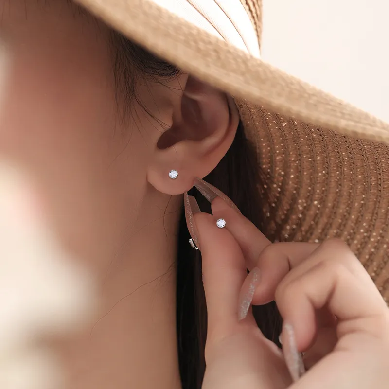 STARKING S925 Silver Stud Earrings Women's-3