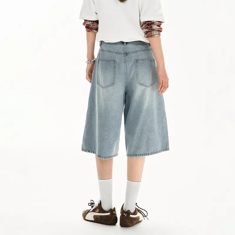 F426 Denim Shorts Unisex-4