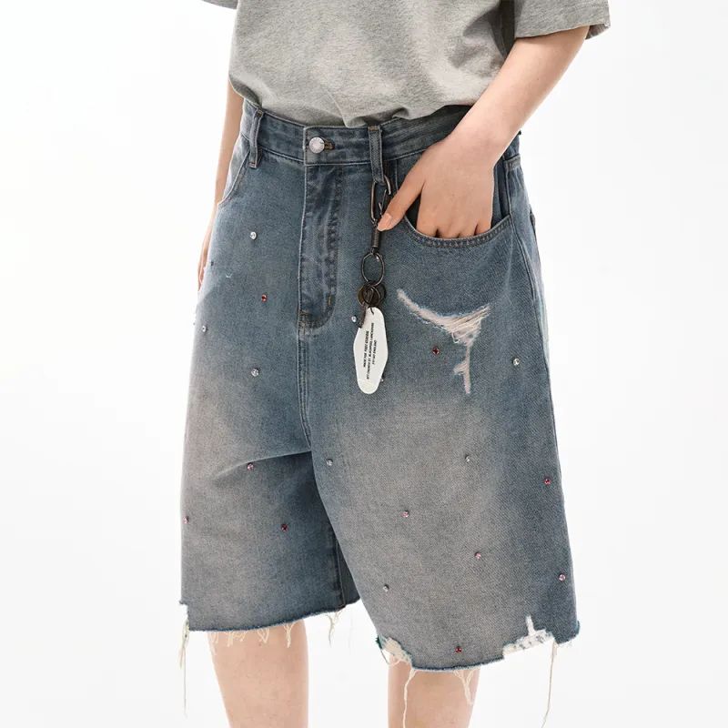 F426 Denim Shorts Unisex-8