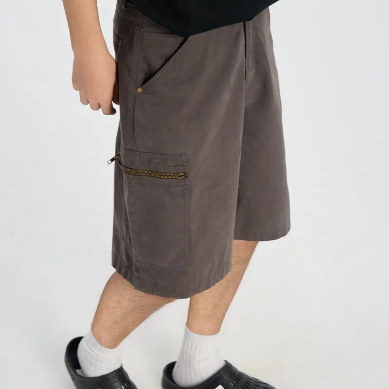 F426 Cargo Shorts Unisex Gray-3