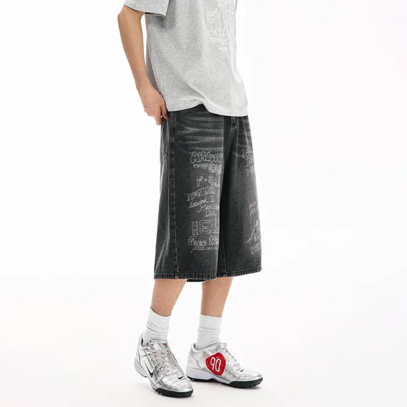 F426 Denim Shorts Unisex-8
