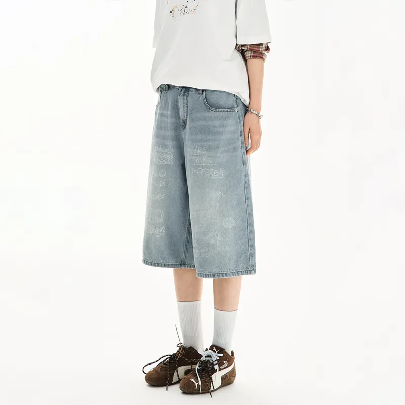 F426 Denim Shorts Unisex-2