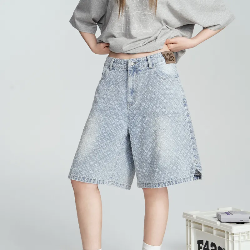 F426 Denim Shorts Unisex-4