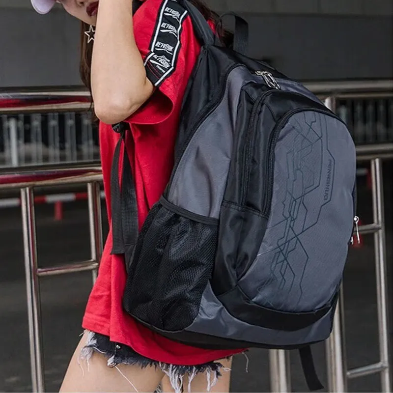 Warrior Oxford Hiking Bag Backpack Large Size Unisex Black/Gray-3