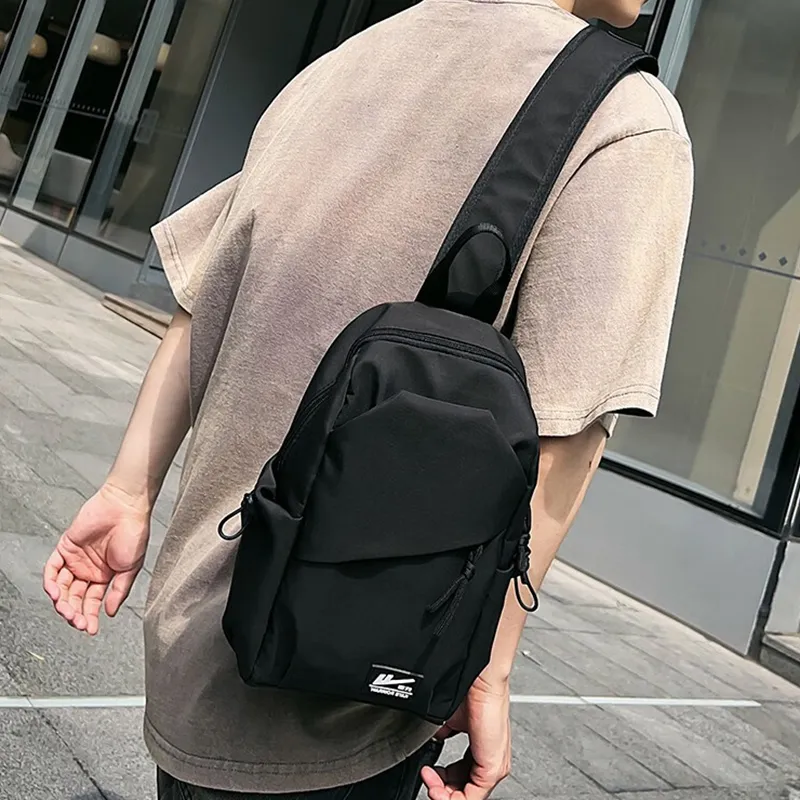 Warrior Nylon Sling Bag Shoulder Bag Crossbody Bag Regular Unisex Black-8