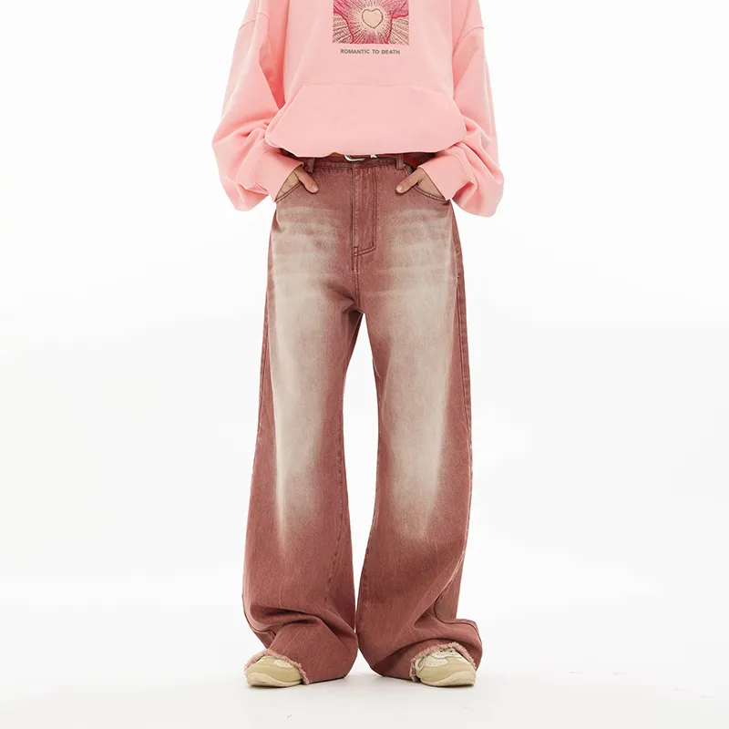 UNVESNO Jeans Unisex Pink-2