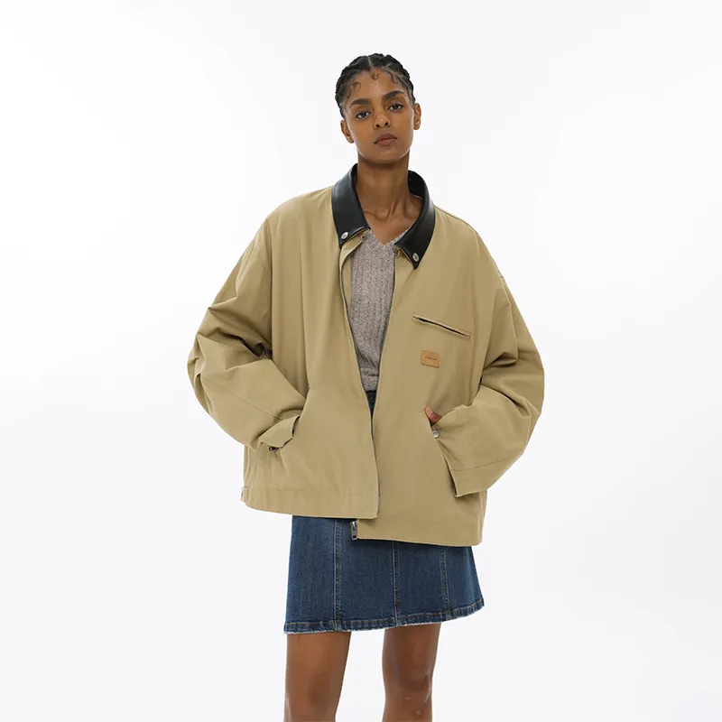 UNVESNO Jackets Unisex Khaki-2