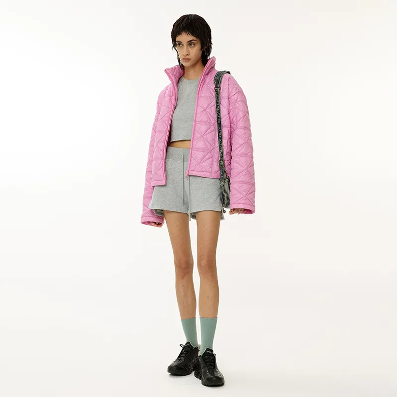 UNVESNO Puffer Jackets Unisex Pink-3