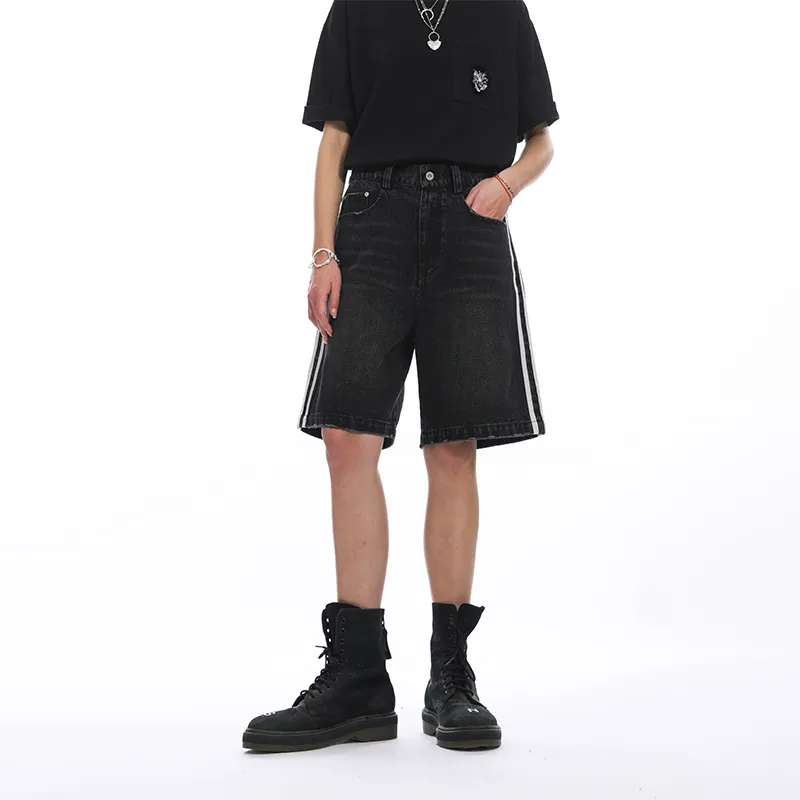 UNVESNO Casual Shorts Men Black-3