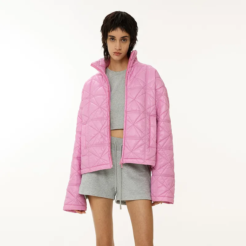 UNVESNO Puffer Jackets Unisex Pink-2