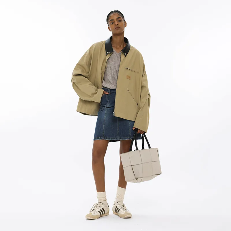 UNVESNO Jackets Unisex Khaki-3