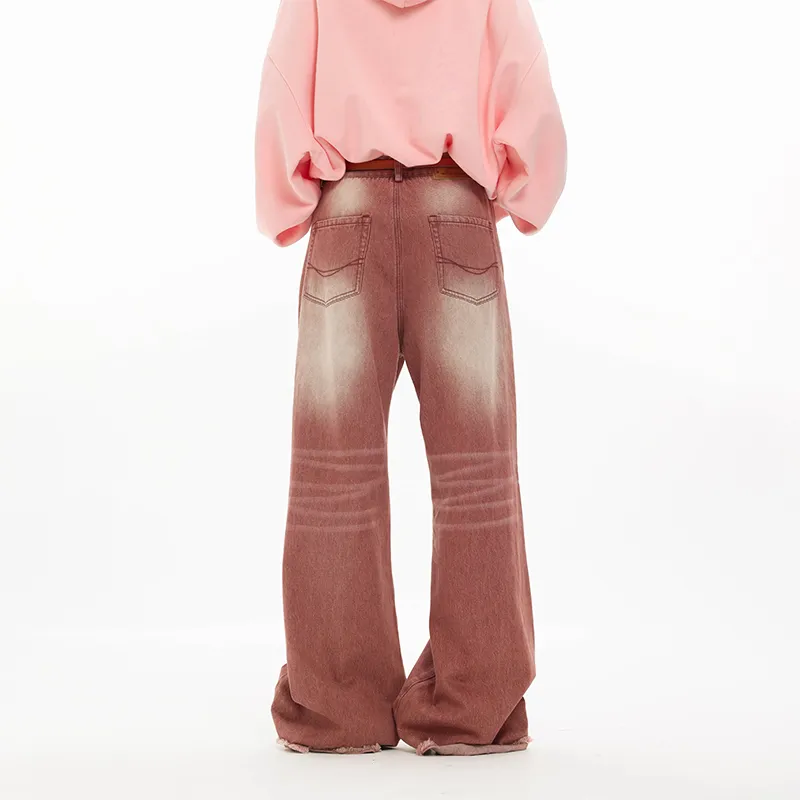 UNVESNO Jeans Unisex Pink-3