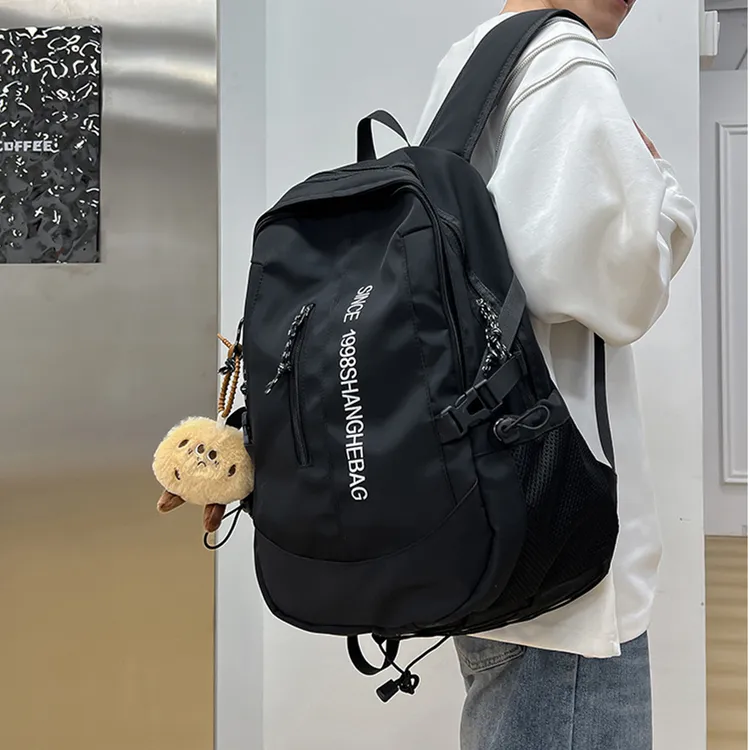 BALANG Composite Cloth Backpack Regular Unisex White Black & Color/Black-10