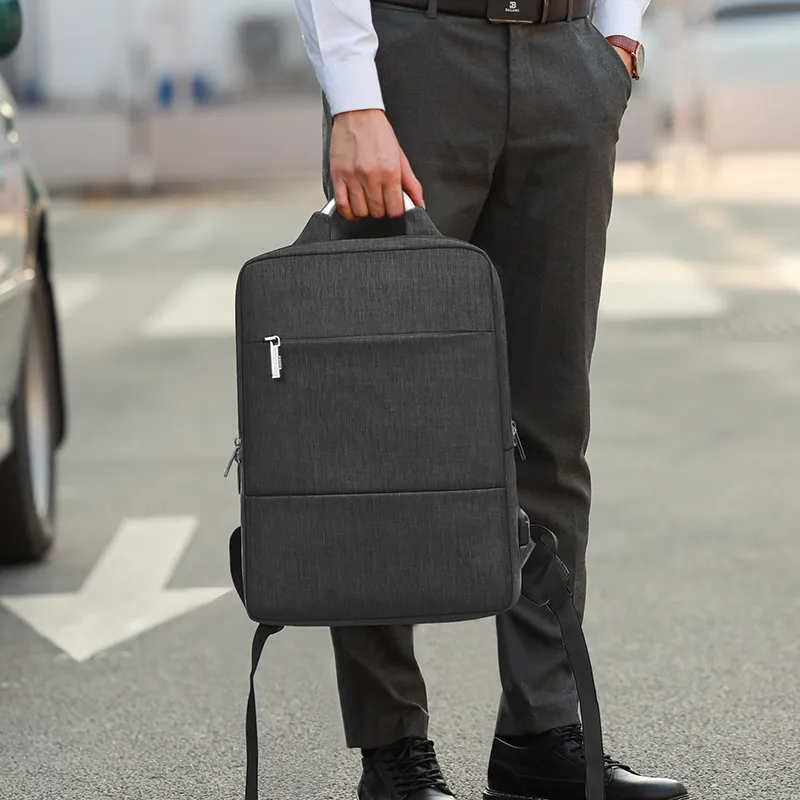 BALANG Oxford Backpack Large Size Unisex Black/Gray-2