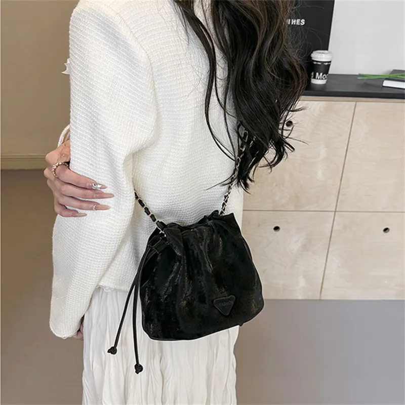BALANG PU Shoulder Bag Women's Black/White/Pink/Khaki-1