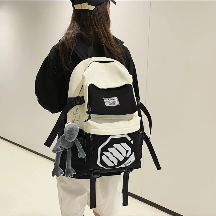 BALANG Nylon Travel Laptop Bag Backpack Regular Unisex Black/Black & Blue/Black & Green/Black & White-16