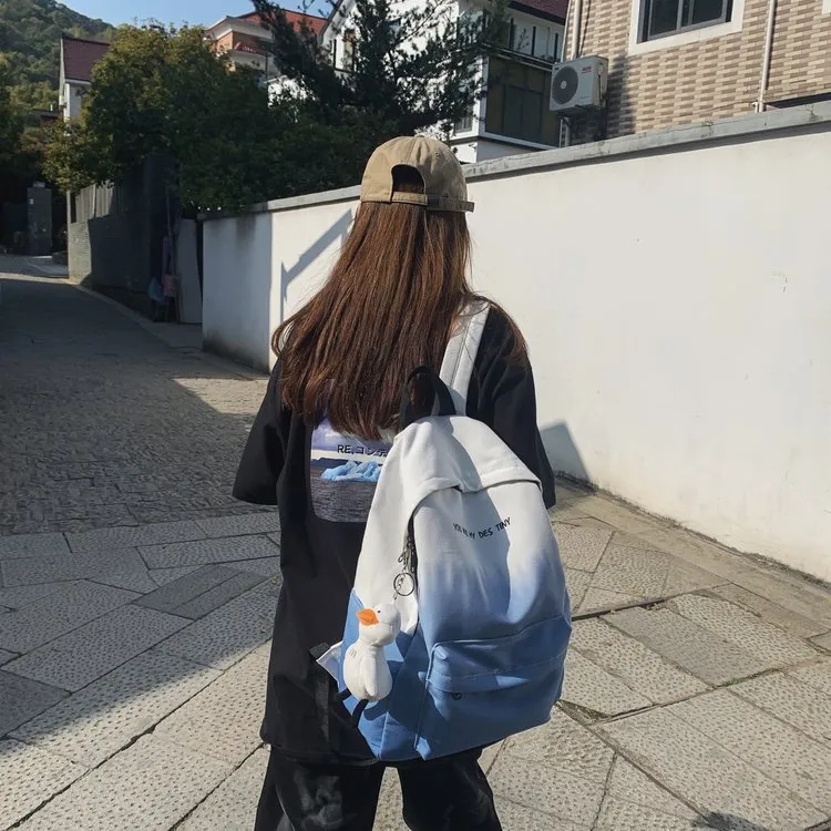 BALANG Canvas Backpack Unisex Blue/Khaki/Green/Gray-3
