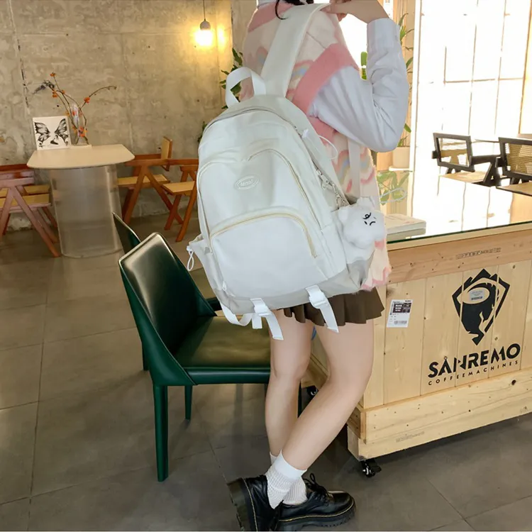 BALANG Nylon Backpack Regular Unisex Red/Ecru/Purple/Gray/White Blue-3