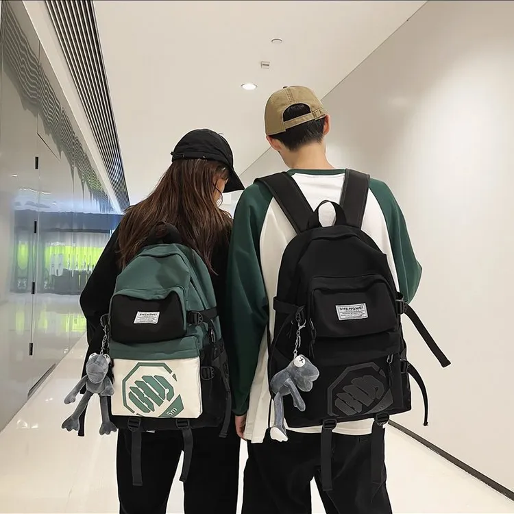 BALANG Nylon Travel Laptop Bag Backpack Regular Unisex Black/Black & Blue/Black & Green/Black & White-3