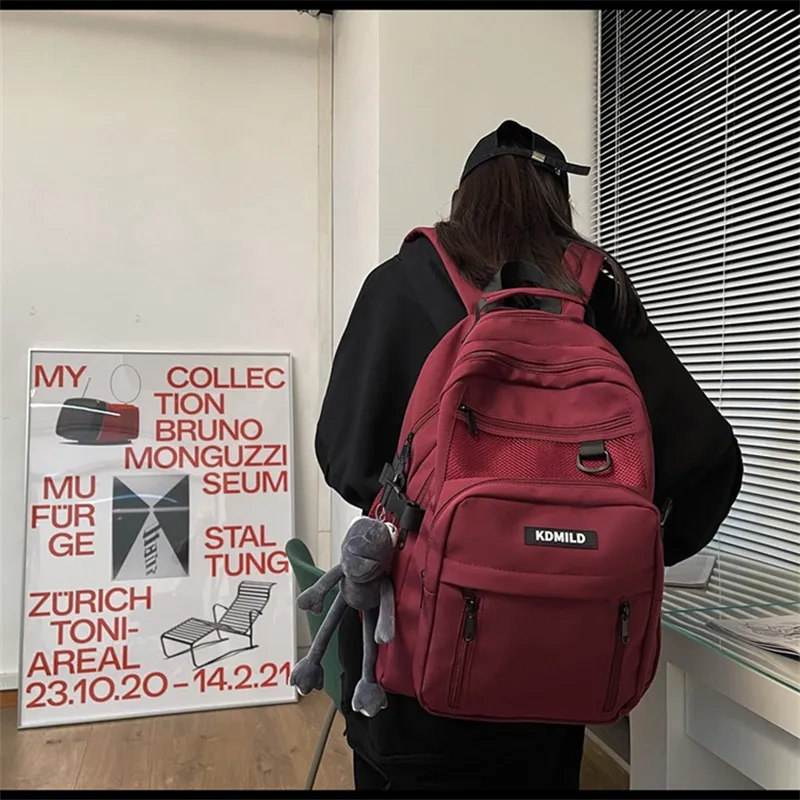 BALANG Nylon Backpack Regular Unisex White/Red/Purple/Black/Khaki-13