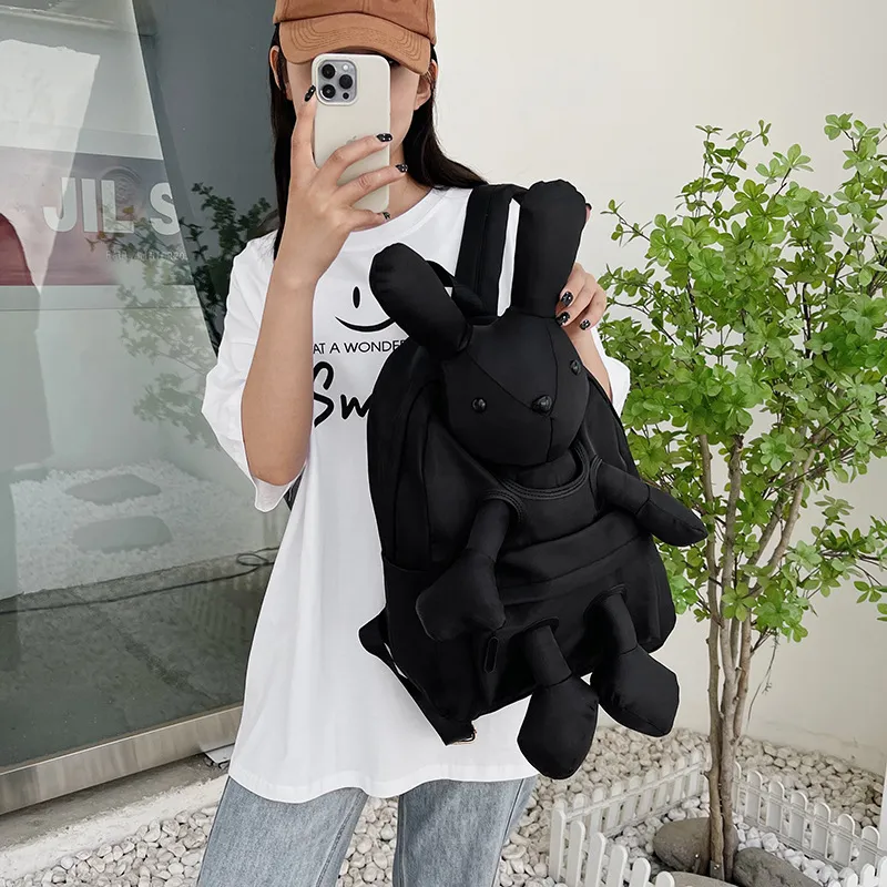 BALANG Canvas Backpack Regular Unisex Ecru/Black/Blue/Rose Red/Neon Green-4