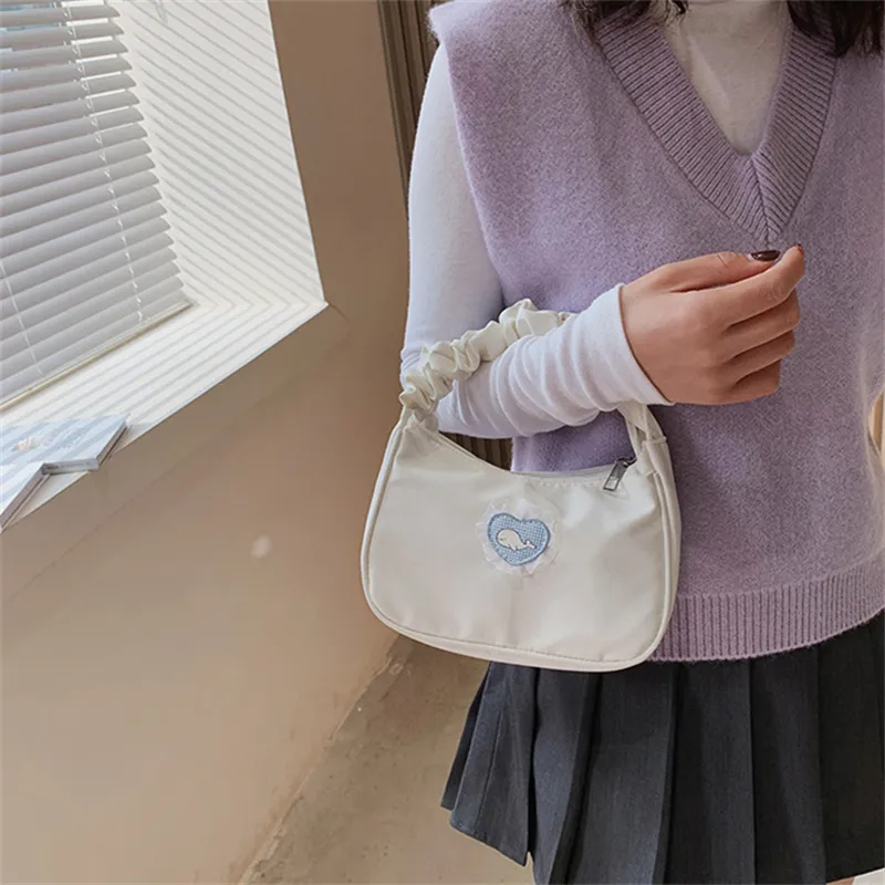 BALANG Canvas Shoulder Bag Regular Women's White/Black-3