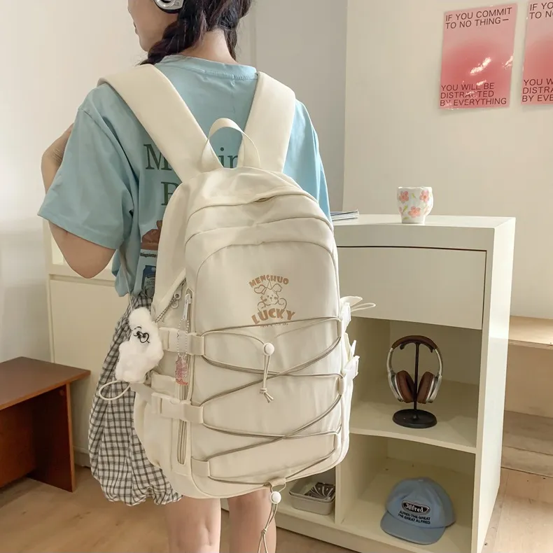 BALANG Nylon Backpack Regular Women's Psilon Black/White/Pink/Khaki/Green-6